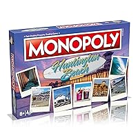 Huntington Beach Monopoly Family Board Game, for 2 to 6 Players, Adults and Kids Ages 8 and up, Buy, Sell and Trade Your Way to Success