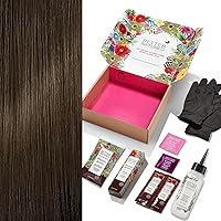 4N Medium Natural Brown Permanent Hair Color Dye Kit (Color, Developer, Barrier Cream, Gloves, Cleaning Wipe, Shampoo and Conditioner) Radiant Color that Lasts up to 8 Weeks