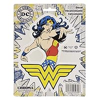 Chroma 025039 Warner-Bros DC Comics White, Yellow, Blue, Red, Cream, Black 6 * 8 Wonder Woman Stick Onz Decal, 1 Pack