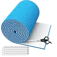 12x90 inches Air Vent Filters, Cut to Size(50+Filters) MERV 8 Electrostatic Floor Vent Filter for Floor Registers, RV, AC, Ceiling, Grilles and Wall HVAC Furnace Vents, 48PCs Adhesive Hook