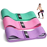 Fitnessbänder Set Yogagurt in 3 Zugkraftstärken 3pcs Resistance Hip Bands 