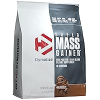 Dymatize Super Mass Gainer Protein Powder, 1280 Calories & 52g Protein,10.7g BCAAs, Mixes Easily, Tastes Delicious, Rich Chocolate, 12 lbs
