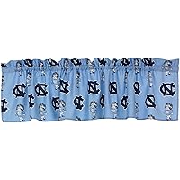 College Covers Everything Comfy North Carolina Tar Heels Printed Curtain Valance - 84