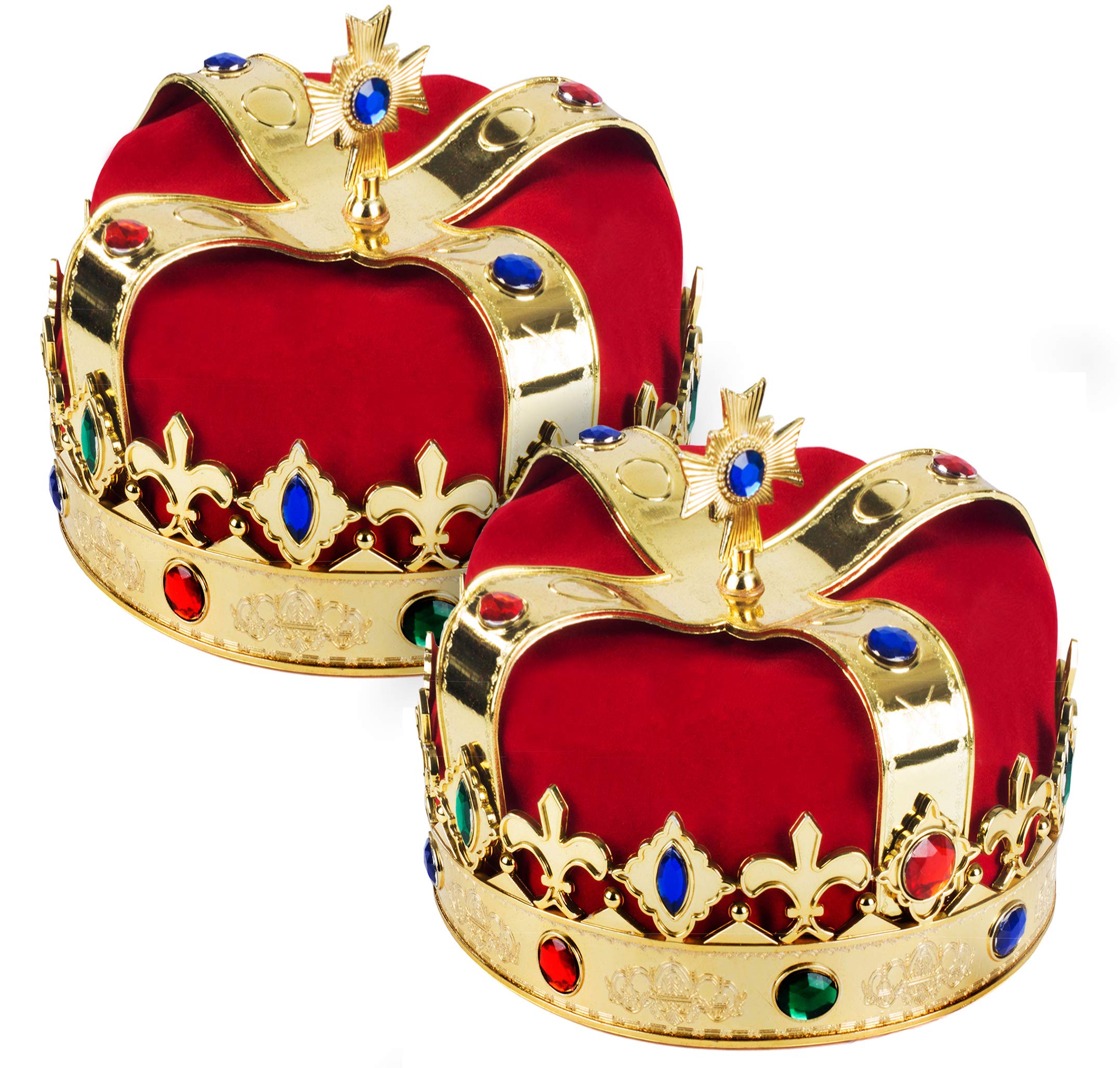 Funny Party Hats - Royal king Crown - Royal Jeweled King's Crown - King Costume Accessories - Regal King Crown