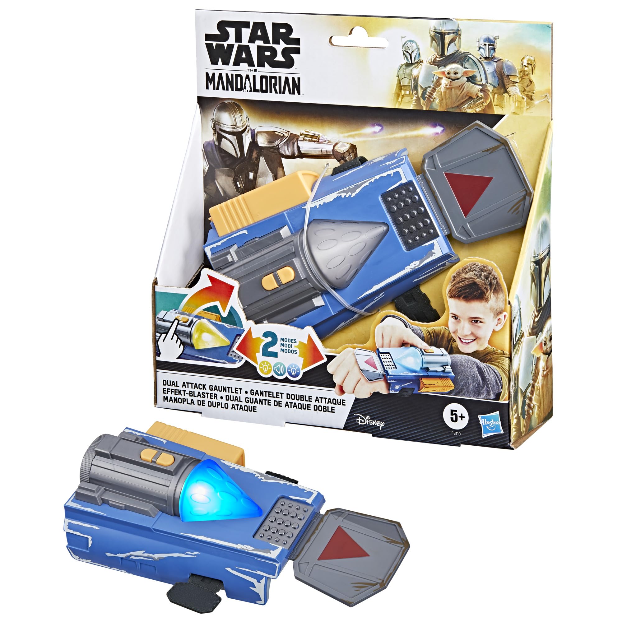 STAR WARS The Mandalorian Dual Attack Gauntlet, Interactive Electronic Role Play with Lights & Sounds, Toys for 5 Year Old Boys and Girls