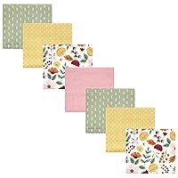 Hudson Baby Unisex Baby Cotton Flannel Receiving Blankets Bundle, Fall Botanical, One Size