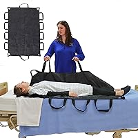 Washable Bed Pads Elderly Assistance Products 450lbs - 60x40in Draw Sheet Positioning Bed Pad with Handles - Caregiver Supplies Black Slide Sheets for Bedridden Patients with Case