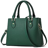 Purses and Handbags for Women Leather Crossbody Bags Women's Tote Shoulder Bag (Dark Green cc)