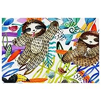 Sloth Cute Placemats Set of 1 for Dining Table Washable Non Slip Placemat for Christmas Holiday Birthday Party Table