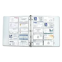 C-Line Business Card Holder Pages, Poly without Tabs, 20 Cards/Page, 11 x 9 Inches, 10 per Pack (61217)