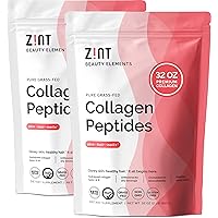 Zint Keto Collagen Protein Powder for Anti-Aging 64oz Total - Grass Fed Hydrolyzed Collagen Peptides, 32 oz (2 Pack)