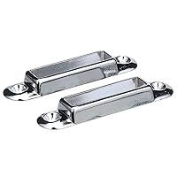 Seachoice Boat Cover Support Sockets, Chrome Plated Zinc, Set of 2