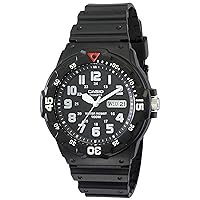 Casio - MRW-200H-1B2 - Casual - Men's Watch - Analogue Quartz - Black Dial - Black Resin Strap, Black/Black, Strap