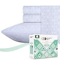 CALIFORNIA DESIGN DEN 5-Star Hotel 600 Thread Count 100% Cotton Sheets Set, Soft & Smooth Queen Sheet Set with Deep Pockets, Quality Beats Egyptian Cotton Claims (Urban Hex Blue)