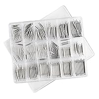 300/Pk Stainless Steel Curved & Straight Spring Bar Assortment Box 9 to 20 MM Watchmaking Watchband Repair Tool Set