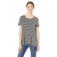 Amazon Essentials Women's Relaxed-Fit Short-Sleeve Scoopneck Swing T-Shirt (Available in Plus Size)