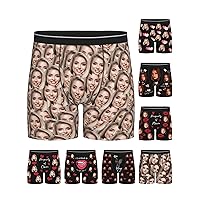 Personalized Boxers for Men, Customized Long Underwear, Boxers with Face on Them, Gifts for Boyfriend Husband