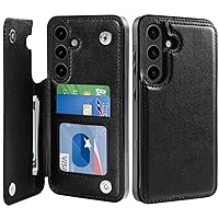 LETO for Samsung Galaxy S24 Case Wallet - Flip Folio Leather Cover - Fashionable Designs - Card Slots, Kickstand - Shockproof Protective Phone Case for Women and Girls - 6.2