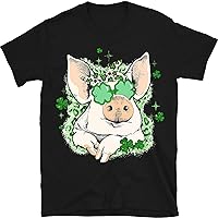 Leopard Shamrock St Patrick Pig Shirt, Cute Irish Pig Shirt, Pig Lover Shirt, Farming St Patrick Day Shirt