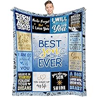 Son Birthday Gifts, Birthday Gift for Son from Mom Dad, Best Son Ever Gifts, Gifts for Adult Sons, Gifts for Grown Son, Father Mother to Son Gifts, to My Son Gift Ideas Throw Blanket 60