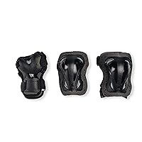 Rollerblade Skategear Junior 3 Pack Protective Gear, Knee Pads, Elbow Pads and Wrist Guards, Multi Sport Protection,Youth, Black