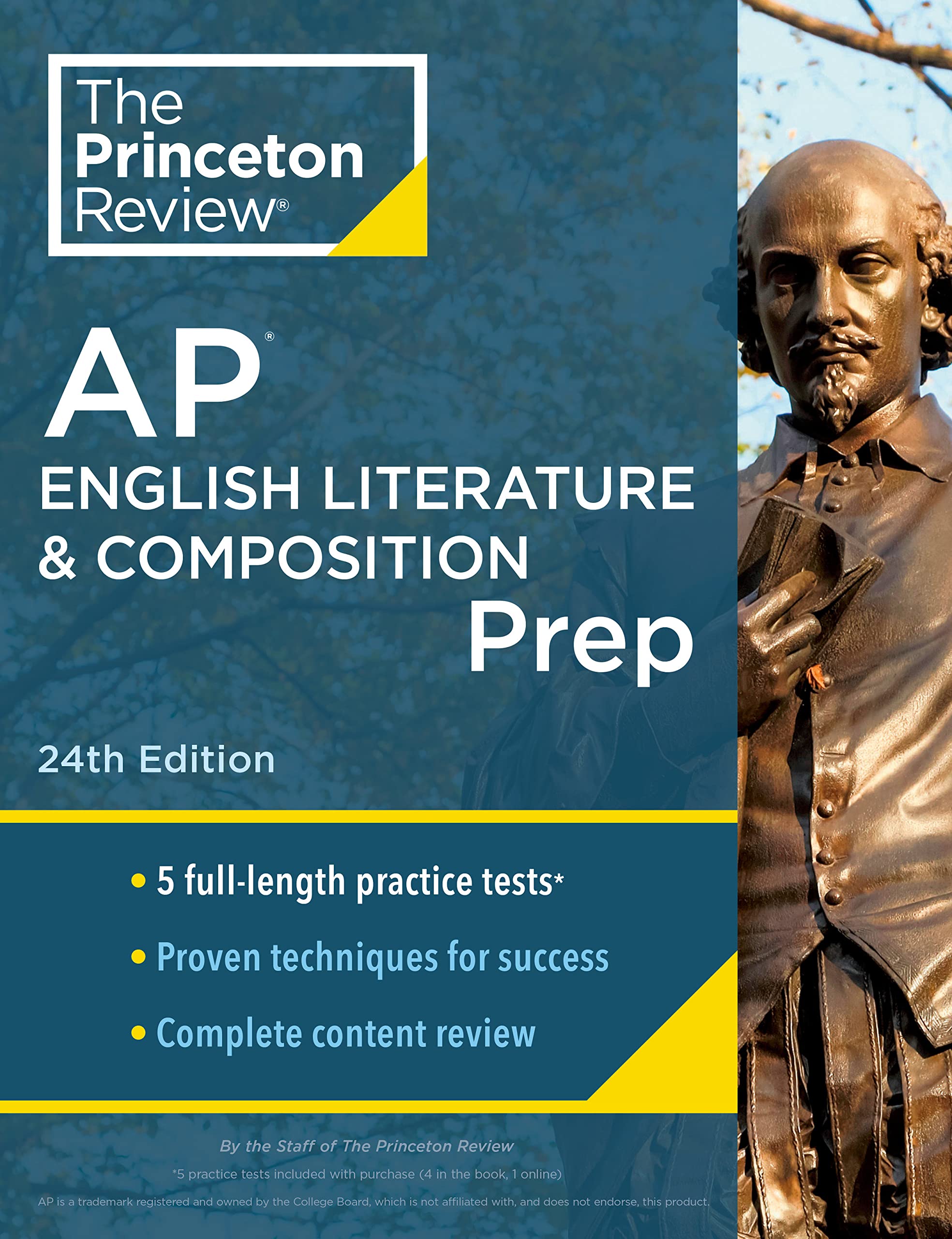 Princeton Review AP English Literature & Composition Prep, 24th Edition: 5 Practice Tests + Complete Content Review + Strategies & Techniques (2024) (College Test Preparation)