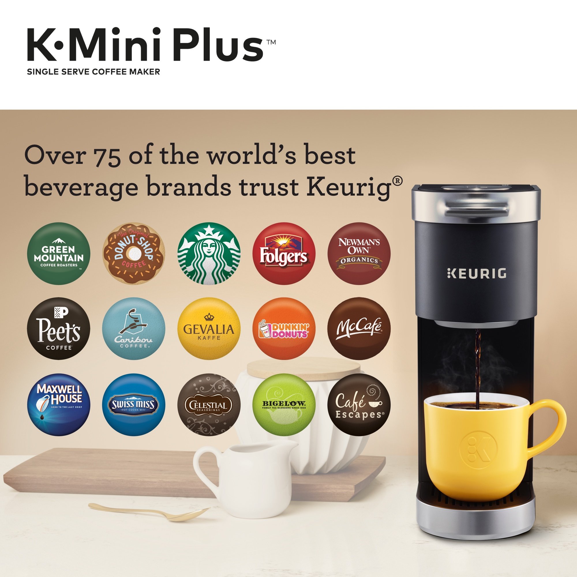 Keurig K-Mini Plus Single Serve K-Cup Pod Coffee Maker, Black