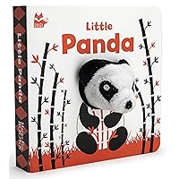Little Panda (Happy Fox Books) Finger Puppet Board Book with High-Contrast Art in Black, White, and Red Designed Specially for Babies, a Soft Plush Panda Puppet, Die-Cut Elements, and Rounded Corners