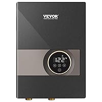 VEVOR Electric Tankless Water Heater, 13.8KW Instant Hot Water Heater, Digital Temperature Display & Easy Installation & 24-Hour Water Supply, For Kitchen Bathroom Shower Mall Salon