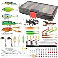 275-Piece Fishing Lure Kit - Frogs, Spoons, Grasshoppers - for Bass, Trout,  Salmon