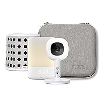 Nanit Travel Light Bundle: Nanit Pro Camera with Portable Flex Stand, Sound + Light Audio Monitor & Baby Night Light, and Travel Case - Gray Oxford Edition