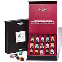 Thoughtfully Gourmet, Coffee Syrups Mega Sampler Variety Gift Set, Flavors Include Toffee, Salted Caramel, Almond, and More, Vegan Friendly, Set of 15