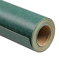 RUSPEPA Green Kraft Paper Roll - 17.5 inches x 32.8 feet - Recyclable Dyed Lined Kraft Paper Perfect for for Crafts, Art, Wrapping, Packing, Postal, Shipping, Dunnage & Parcel
