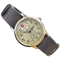 Pobeda Fighter Zim Watch Mens Wrist Watch Soviet Watch Custom Classic USSR Rare Gift (Dark Chocolate Strap)