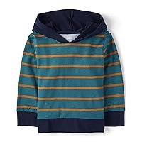 The Children's Place baby boys Striped Hooded Long Sleeve Top