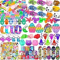 115 Pcs Party Favor Toys for Kids, Birthday Party Favors, Classroom Rewards, Carnival Prizes, Pinata Stuffers, Goody Bag Fillers, Treasure Chest, Prize Box Toys