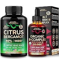NUTRAHARMONY Organic Vitamin B Complex Drops & Citrus Bergamot Capsules