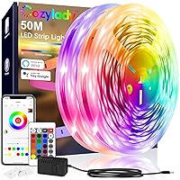 Cozylady 146ft Smart Led Strip Lights for Bedroom, Work with Alexa,5050 RGB Color Changing Music Sync Led Lights Strip with App Remote,Multi-Color Wireless Led Lights for Bedroom (APP+Remote+Voice)