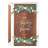 Hallmark Signature Wedding Card (From This Day Forward) Rustic Flowers