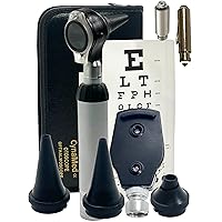 Artlab-Premium 3-in-1 Otoscope Oph Diagnostic Set- Multi-Function Otoscope- Kit for Home,Medical & Nursing Students-Sight Chart, Replacement Tips, Easy to Carry Case (8 Pcs 2 in 1 Diagnostic Set)