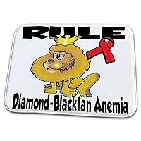 3dRose Rule Diamond-Blackfan Anemia Awareness Ribbon Cause Design - Dish Drying Mats (ddm-116024-1)