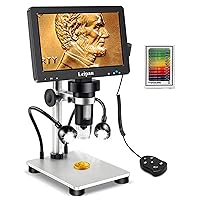 4000x 3 Lens 2160P UHD Video Record Biological Microscope Kit for Adults and Kids 32G Card Andonstar AD246S HDMI Digital Microscope with 7'' Screen Coin Microscope for Error Coins Prepred Slides 