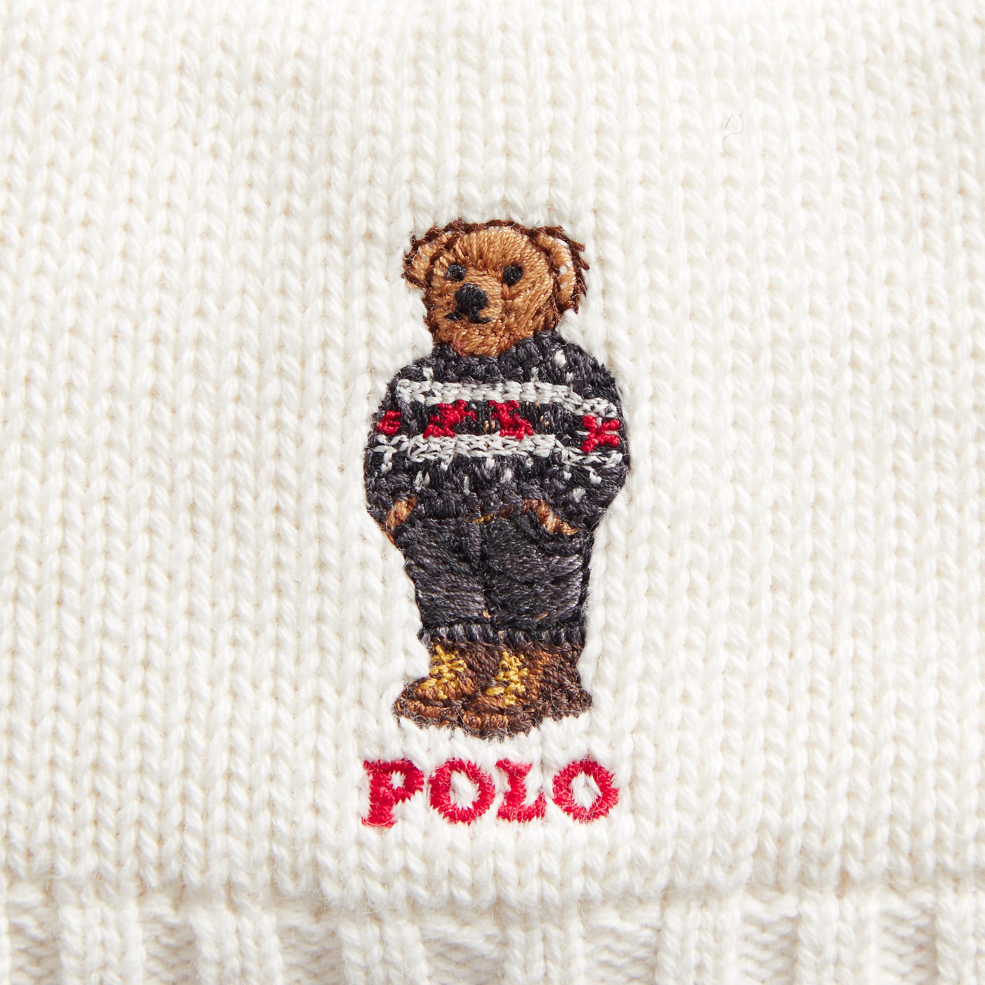 Polo Ralph Lauren Baby Girls Polo Bear Cotton Beanie