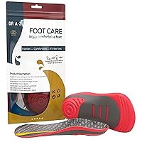 Dr A-Z Orthotic Flat Feet Shoe Inserts Arch Support, Height Increase Insert Custom Feet Orthotics, Plantar Fasciitis for Women, Men, Memory Foam Insole to Relieve Feet Fatigue S/M/L