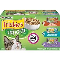 Purina Friskies Indoor Wet Cat Food Variety Pack, Indoor - (Pack of 24) 5.5 oz. Cans