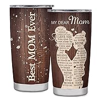 Birthday Gift for Mom from Daughter - Christmas Gifts for Women Mom - Gifts for Mom Birthday Unique - Valentines Day Gifts for Her - Mothers Day Best Mom Ever Gifts - 20oz Tumbler Cup