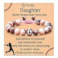 Softball Gifts for Girls, Softball Stuff Bracelet for Team Girls Daughter Granddaughter Niece