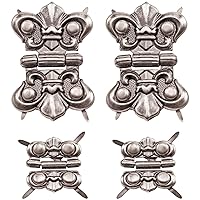 Tim Holtz Idea-ology Hinges, 4 Hinges and 16 Fasteners, Antique Nickel Finish, TH93075
