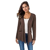 Cardigans for Women Loose Casual Long Sleeved Open Front Breathable Cardigans with Pockets