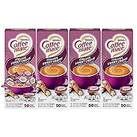 Nestle Coffee mate Coffee Creamer, Italian Sweet Creme, Liquid Creamer Singles, Non Dairy, No Refrigeration, Box of 50 Singles (Pack of 4)